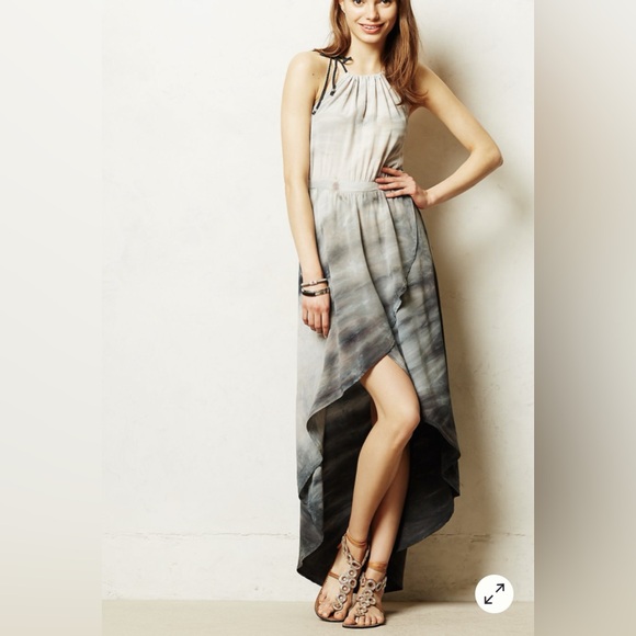 Gypsy 05 Dresses & Skirts - Anthropologie Dip-Dyed Tulip Silk Dress By Gyps 05, High-Low Adorable Size Small